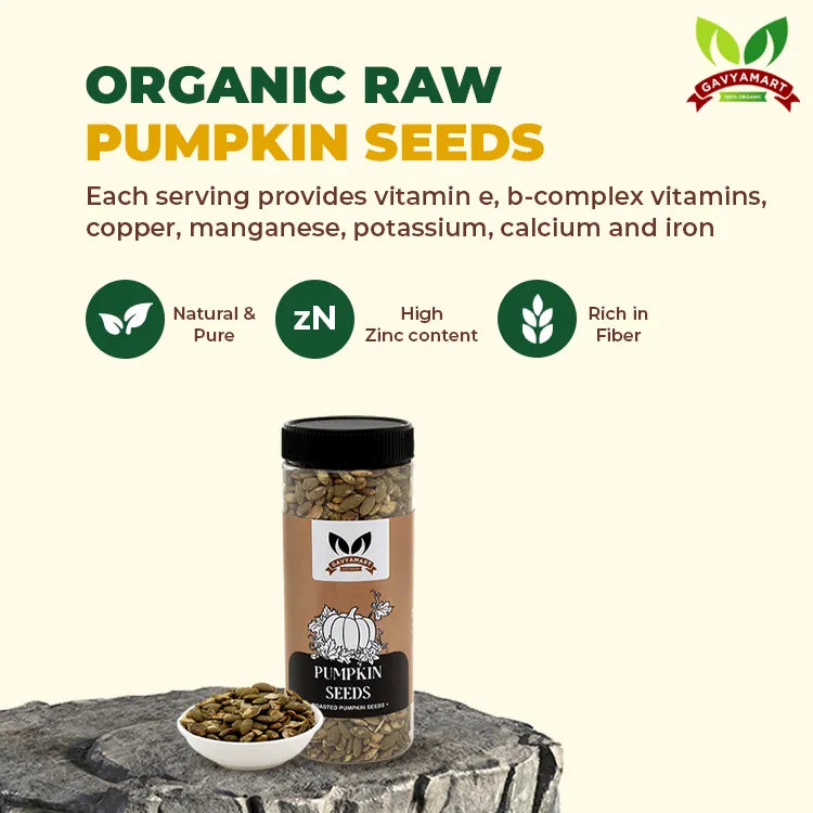 Gavyamart Organic Raw Pumpkin Seeds 300g