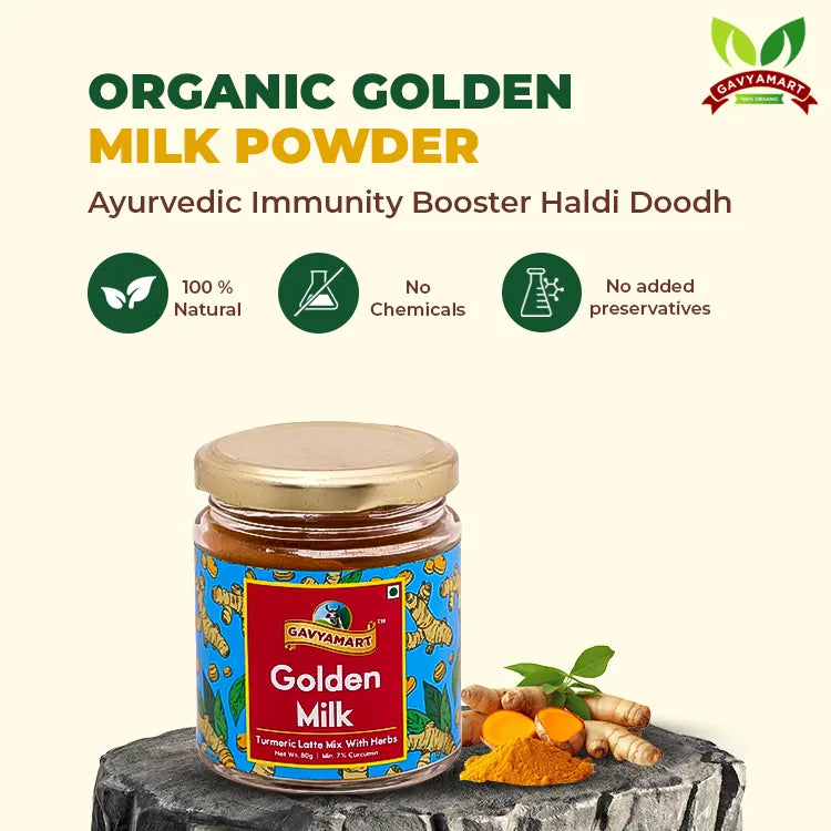 Gavyamart Golden Milk - Turmeric Latte Mix (Haldi Doodh)