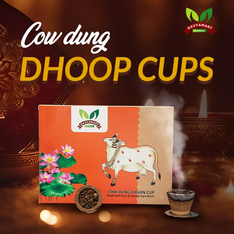 Gavyamart Cow Dung Havan Cups (Sambrani Cups)