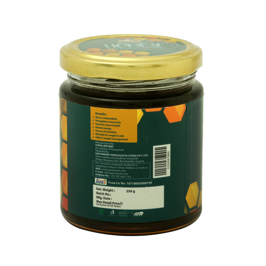 Gavyamart Raw Fennel Honey (Saunf Shahad) - Unprocessed