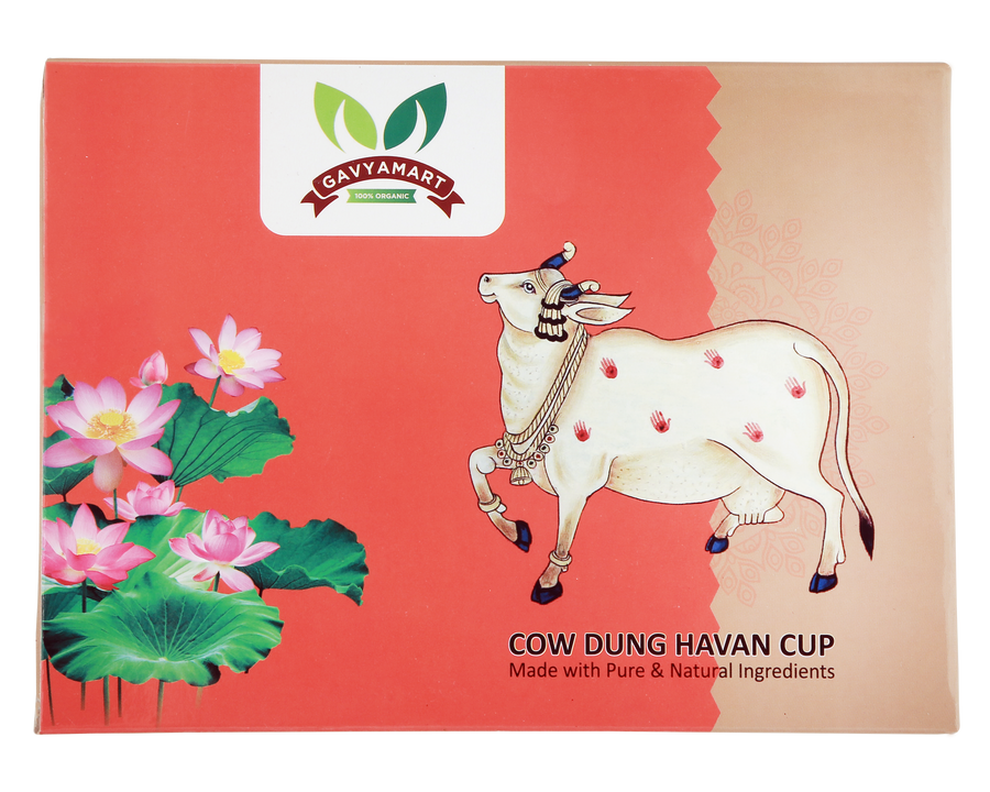 Gavyamart Cow Dung Havan Cups (Sambrani Cups)